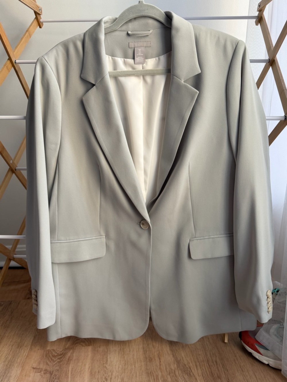 Light Sage Single-Button Women's Blazer